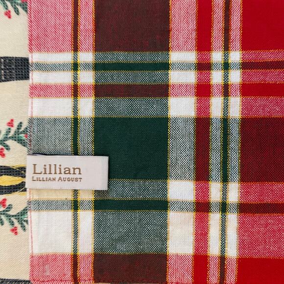 Lillian August Christmas Nutcracker Reversible Table Runner 14x72 Holiday Plaid - Picture 5 of 10
